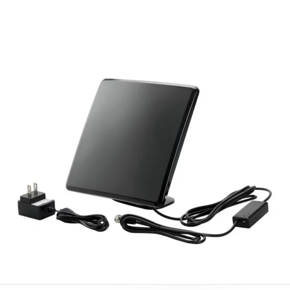 onn. VHF/UHF 4G/5G Filter Coaxial Directional Indoor 1080 HDTV Antenna, Slim